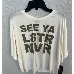 🆕 Truce ‘See Ya L8TR Nvr’ Girls Shirt! Size: XL (16) BRAND NEW! Nordstrom